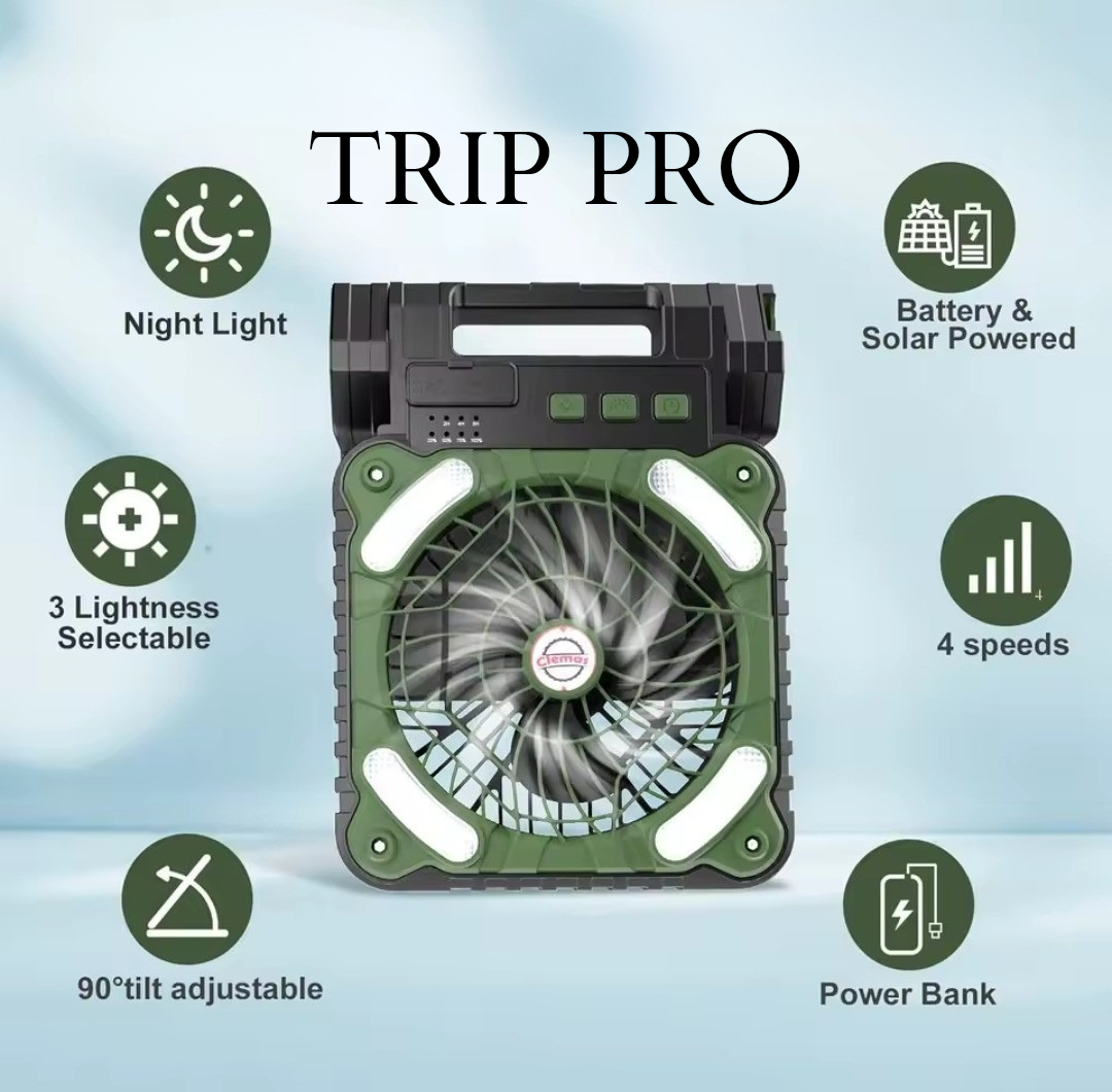 All-in-One Solar Camping Fan & Light