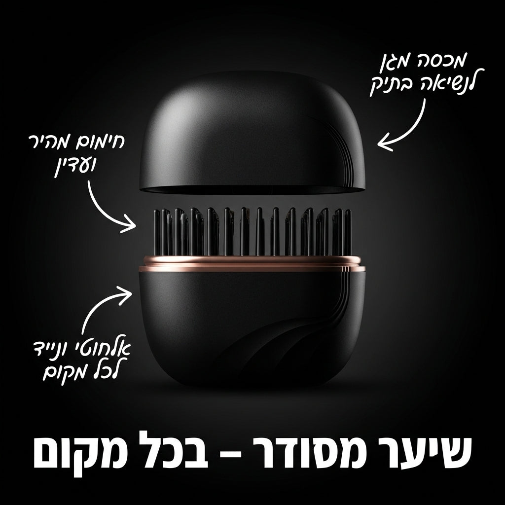 STRAIGO™ – המחליק האלחוטי שמחליק את השיער בלי כבלים ובלי תלות במקום